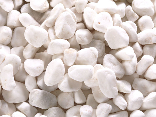 حجر زينة أبيض مطفي صغير