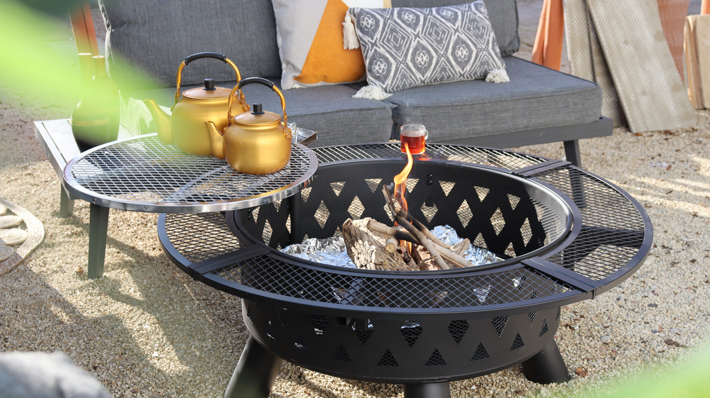 موقد مع شبك شواء