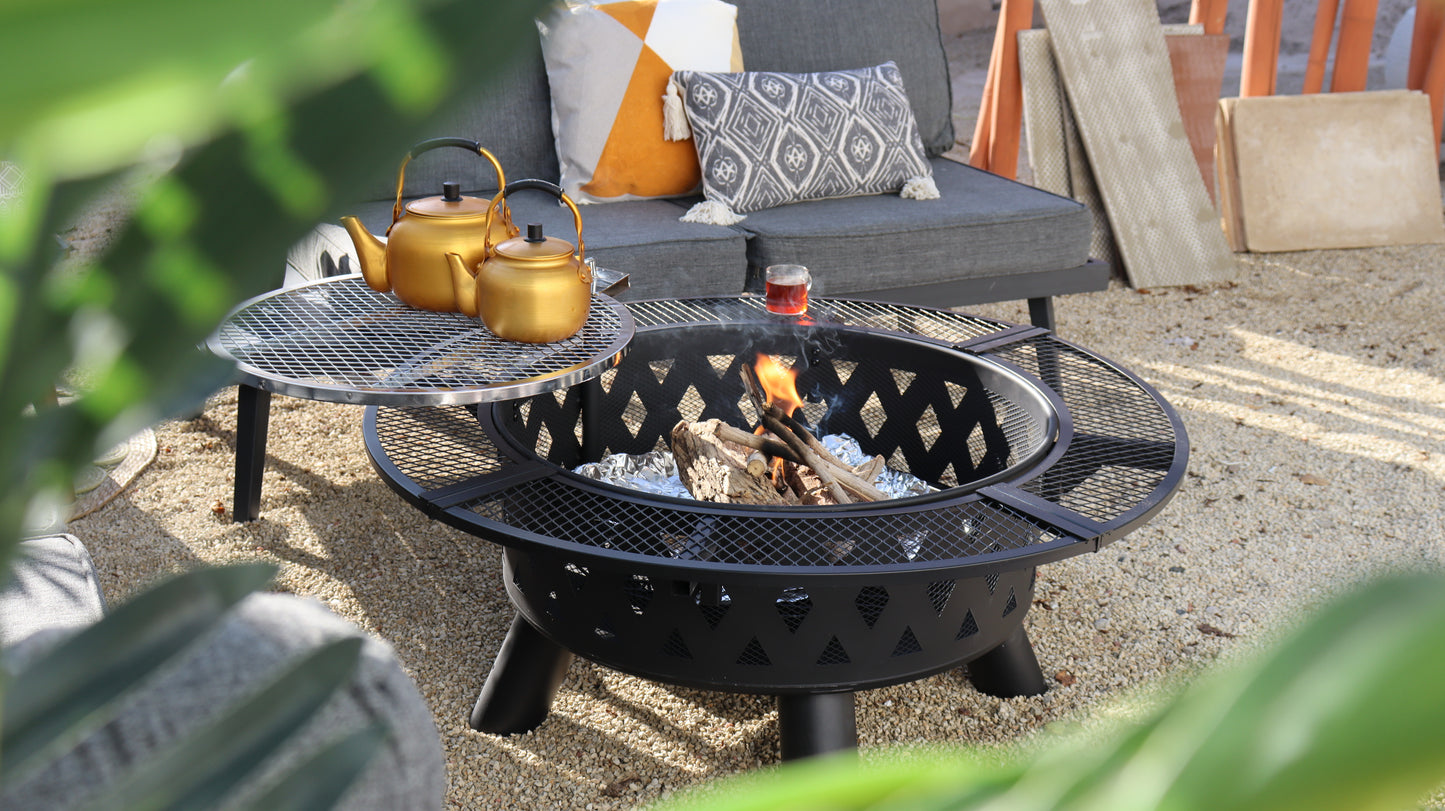 موقد مع شبك شواء