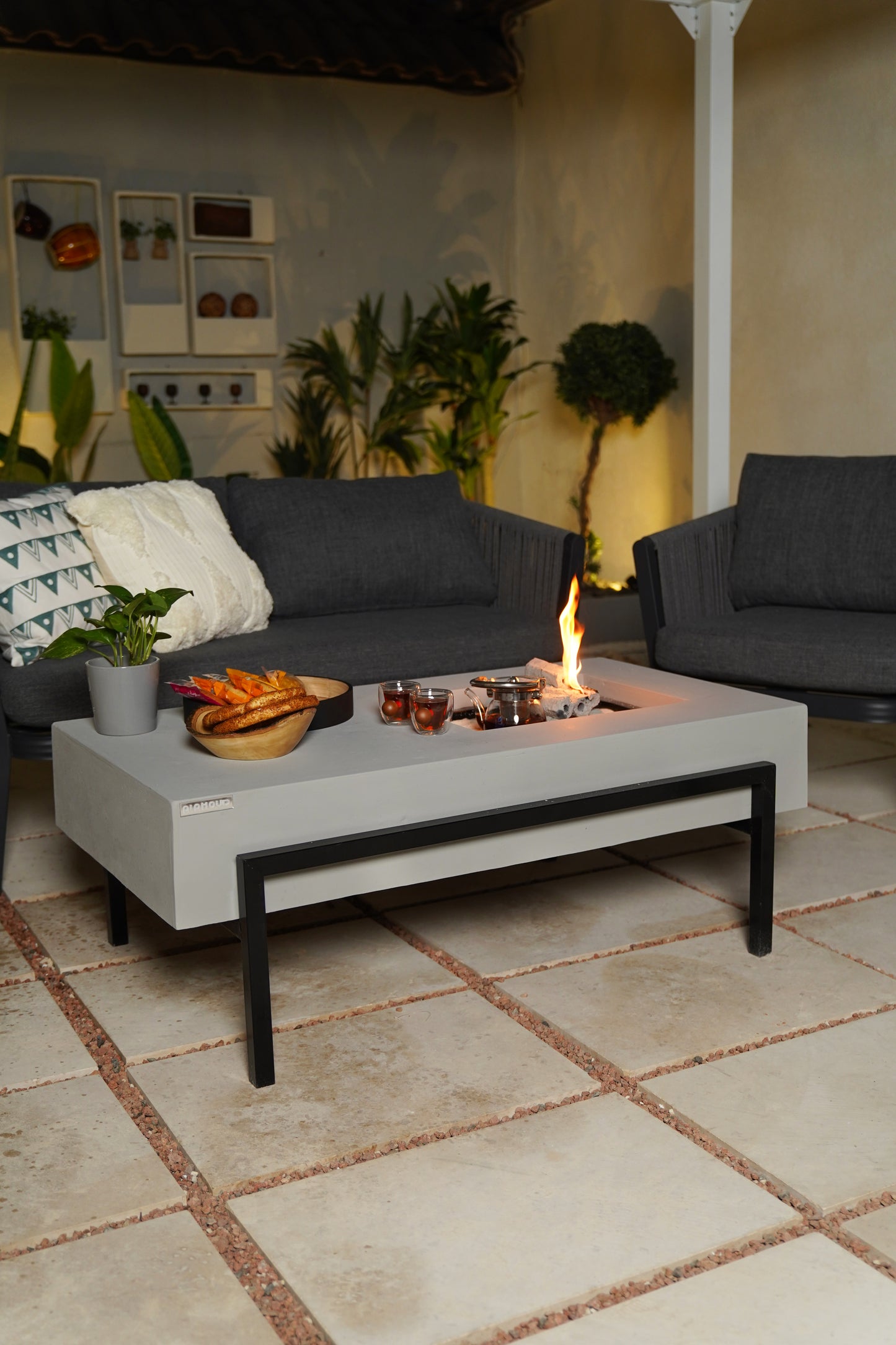 منظر جانبي لموقد الغضا