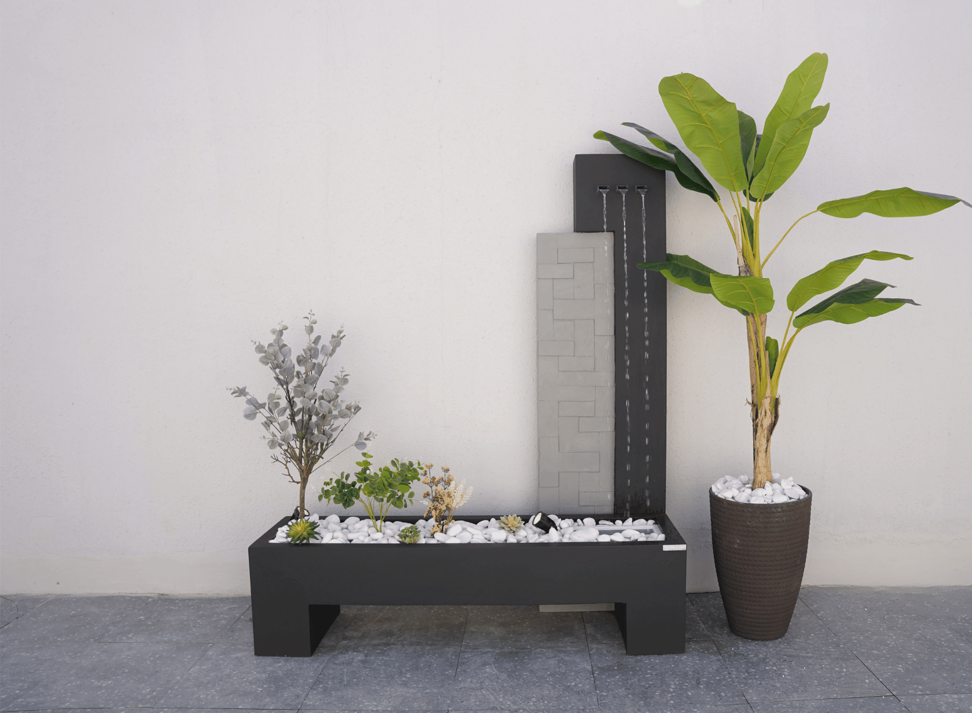 مزيج من أحجار الأنهار الطبيعية