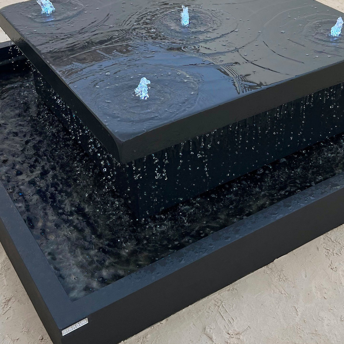 نافورة بوليفارد بإضاءة متعددة الألوان وأربع مضخات