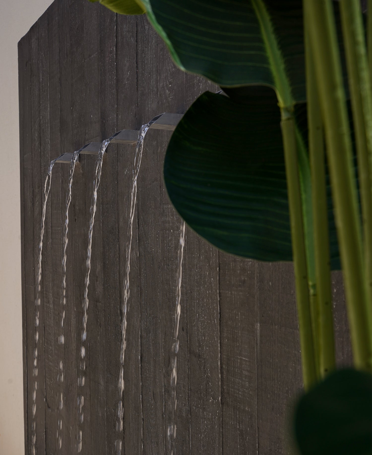 شلال بتدفق ماء لطيف يضيف أجواء مريحة