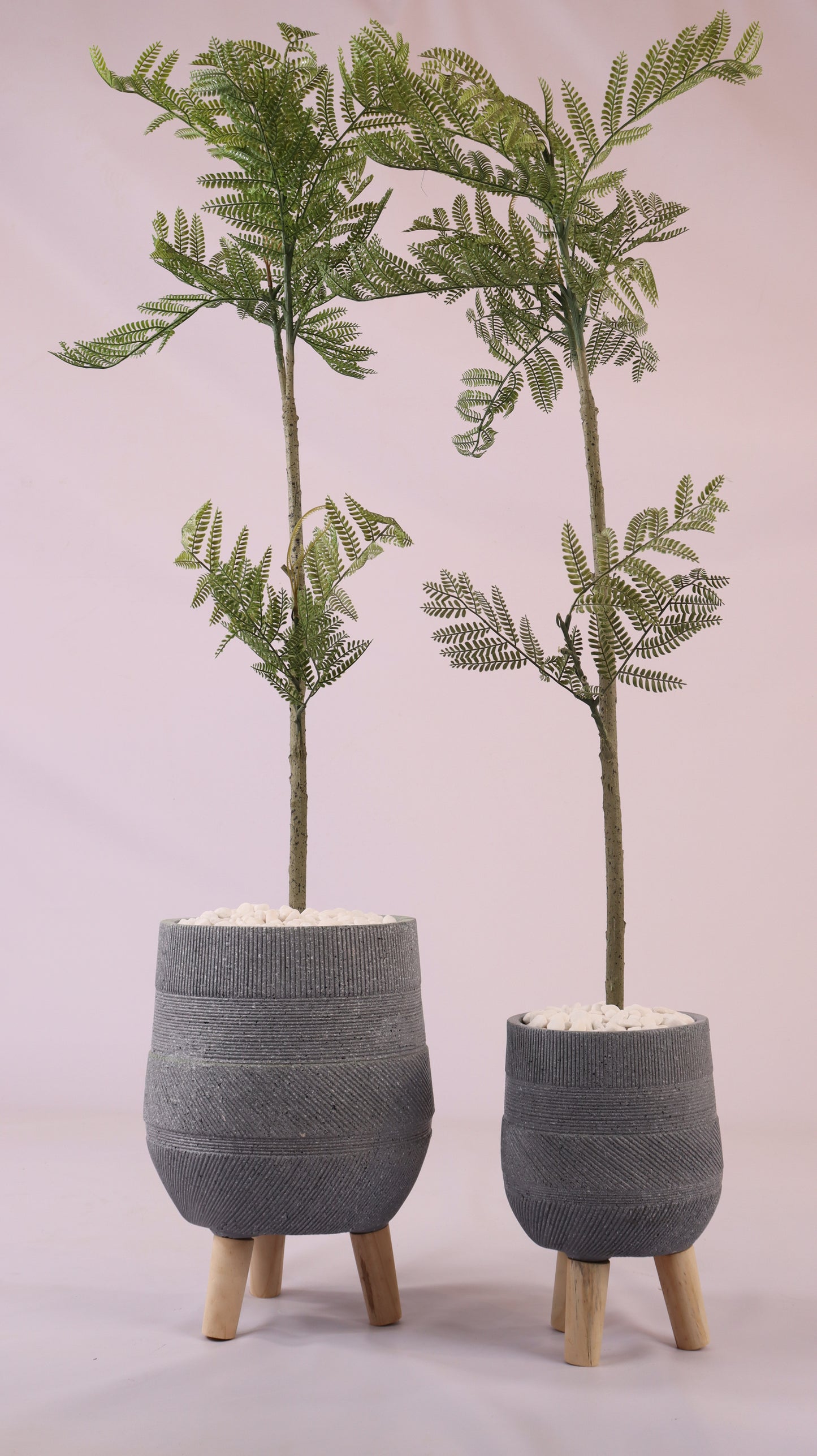 أحواض رمادية بنقش منحوت