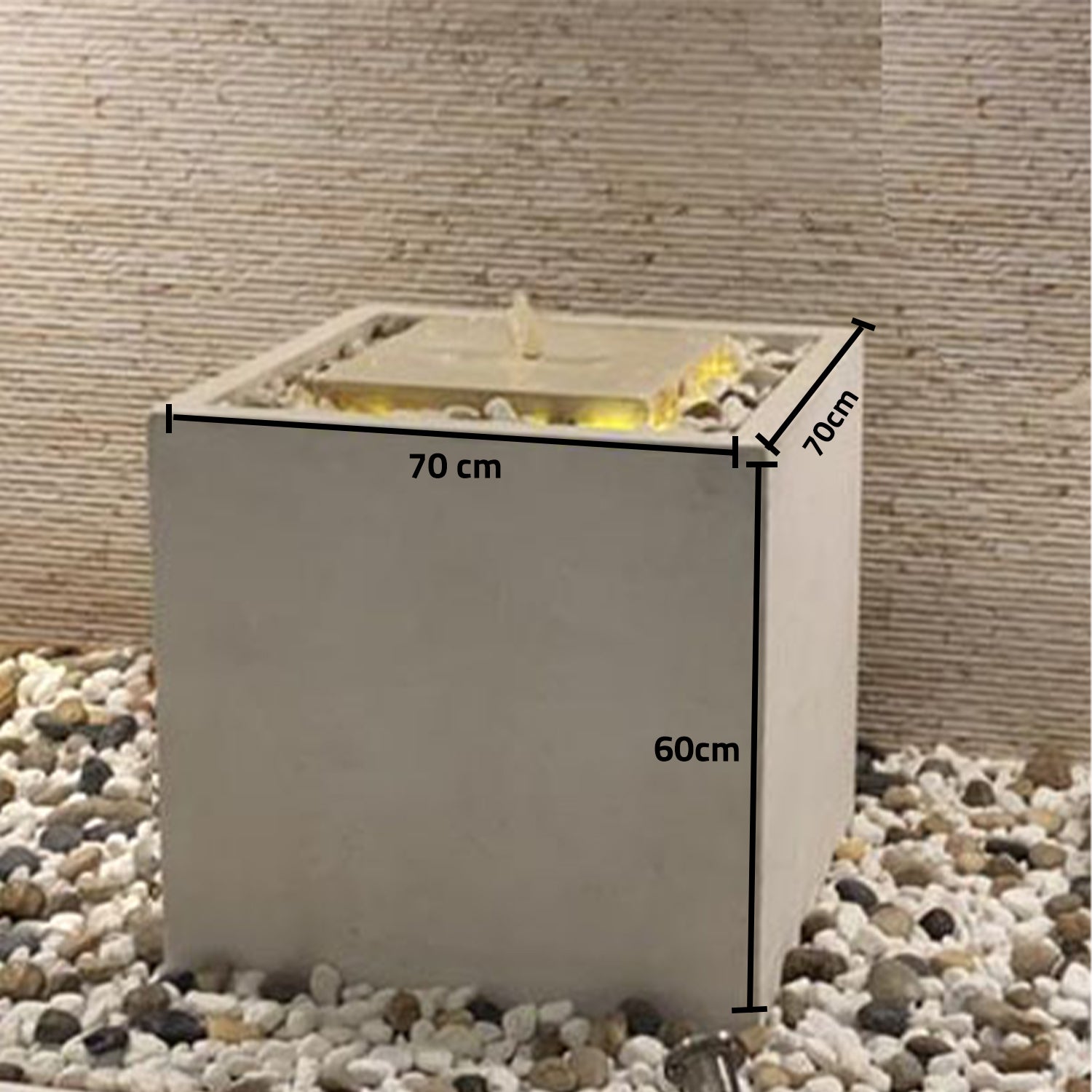 مقاسات نافورة المربع الأمريكي وسط