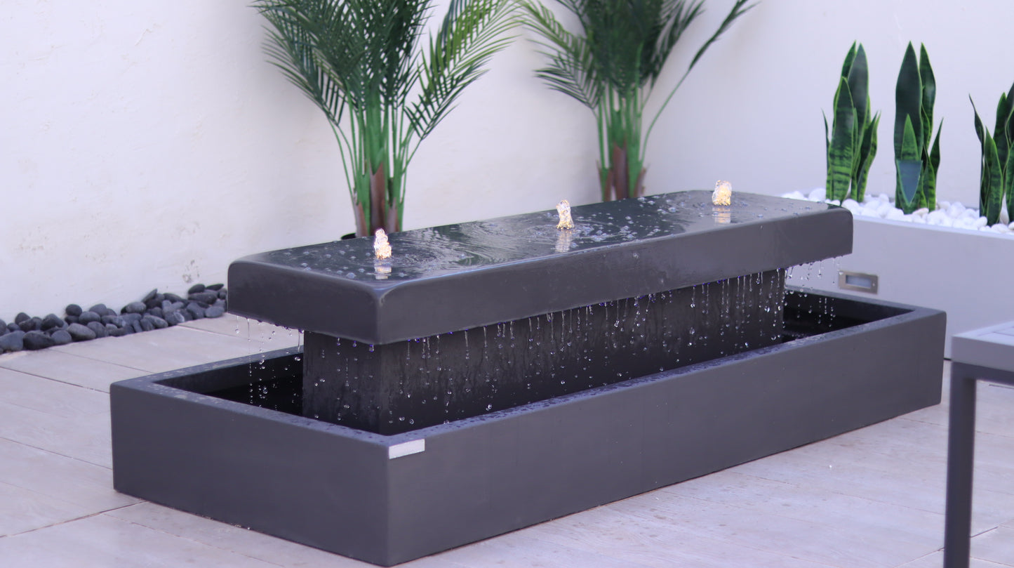 نافورة بوليفارد صغيرة مع ثلاث مضخات لتدفق ماء جميل