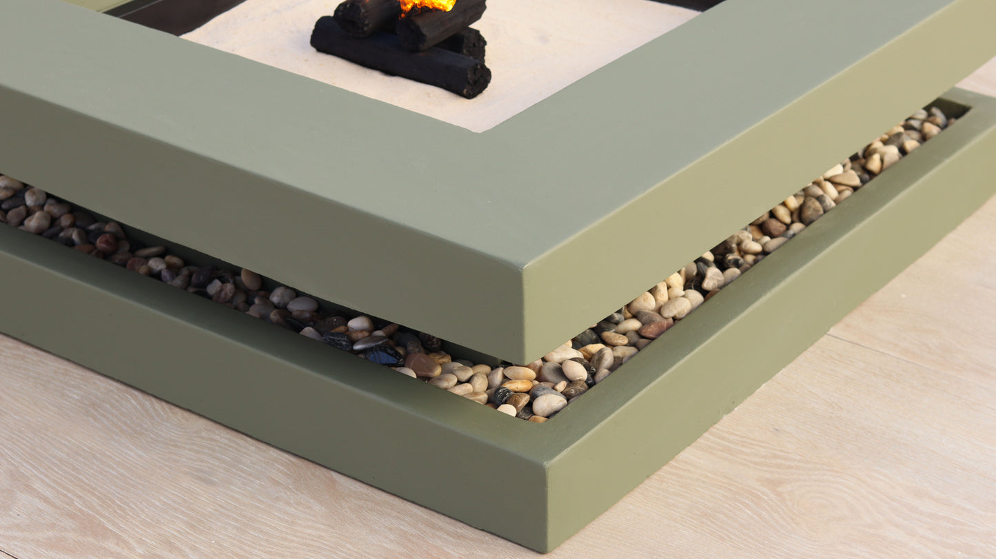 موقد السمر مع حجر زينة